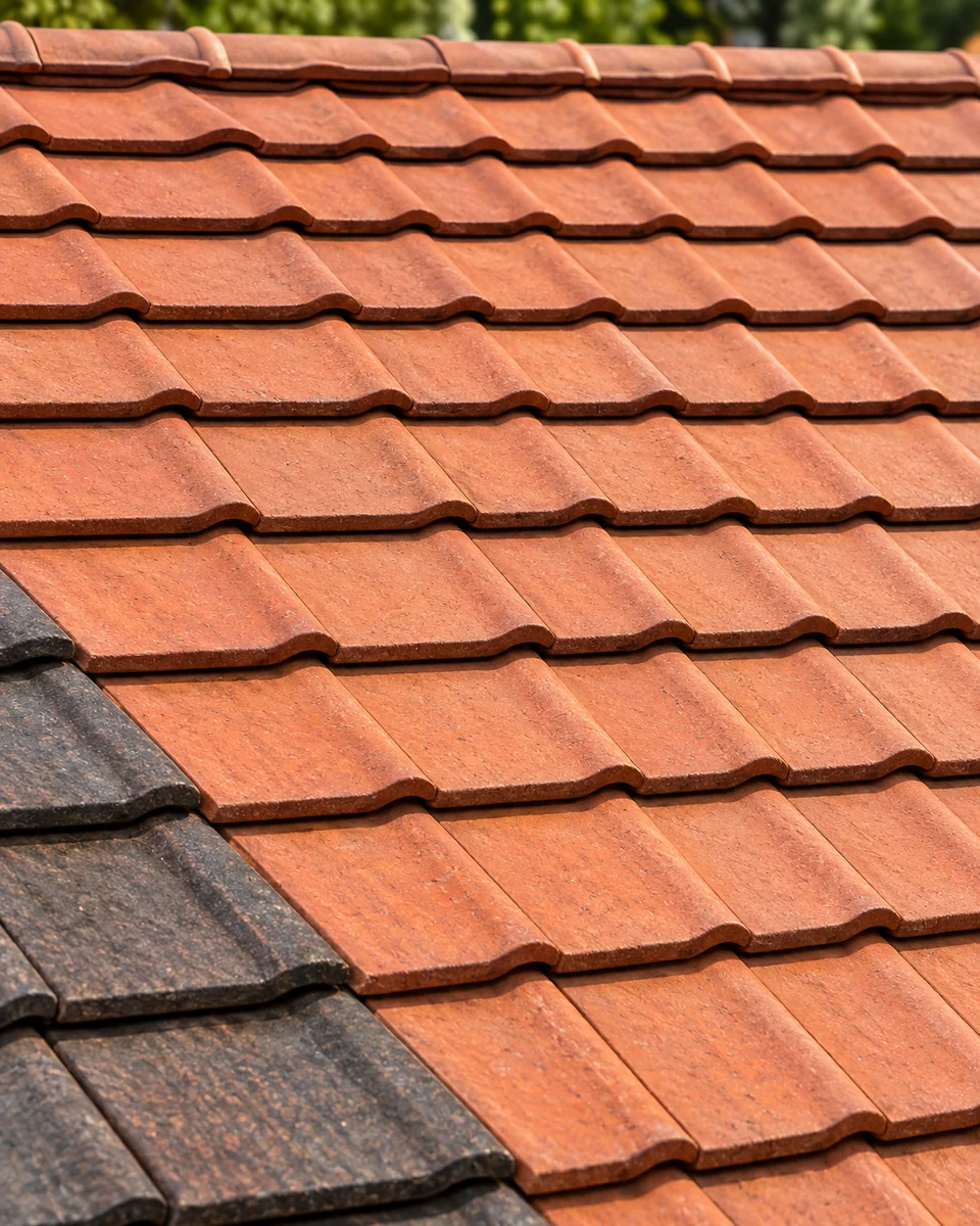 Roof cleaning: illustrative clean appearance