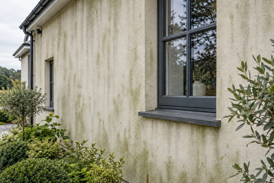 Exterior Wall & Render Cleaning: digitally simulated build-up